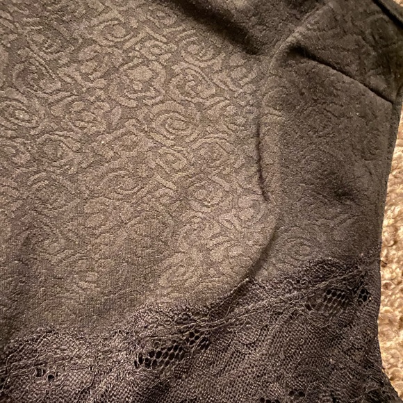 Wild Daisy Fairycore Goth Grunge Whimsigoth Black Lace Embossed Skater Dress - Picture 4 of 10